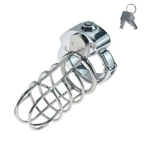 Verrou de chasteté en métal, anneau de chasteté réglable, cage de chasteté, entraînement à l'abstinence - Product Image 1