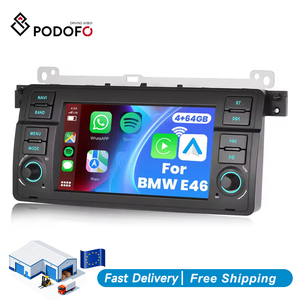 Podofo 7'' Android Car Stereo4+64GB for BMW 3 E46 1998-2005 Car Radio Wireless CarPlay Android Auto GPS Wifi FM RDS - Product Image 1