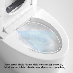 WC in Ceramica a Forma <span class=keywords><strong>di</strong></span> Uovo Intelligente con Tecnologia Avanzata, Pulsante <span class=keywords><strong>di</strong></span> Controllo Rotante, Cintura Riscaldante, Telecomando e Asciugatura ad Aria Calda - Product Image 5