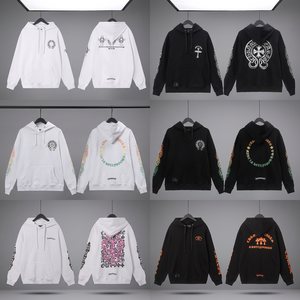 เสื้อฮู้ดดี้โครมสตรีทแวร์ รุ่นออทัมน์ ยูนิเซ็กส์ ผ้ากันยับ สวมใส่สบาย มีซิป ผ้าฝ้าย 100% ย้อมสีพื้น พิมพ์ลายดิจิตอล น้ำหนัก 400 กรัม ทรงหลวม - Product Image 3