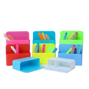 Bon marché Prix bureau à domicile tableau blanc utilisation <span class=keywords><strong>de</strong></span> bureau craie gomme boîte <span class=keywords><strong>de</strong></span> rangement forme carrée magnétique porte-stylo en plastique - Product Image 4