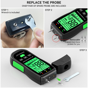 เครื่องวัดความชื้นไม้แบบดิจิตอลเครื่องวัดความชื้นไม้ MT-19เครื่องตรวจจับความชื้นในอาคารเครื่องตรวจจับความชื้นในอาคาร - Product Image 5