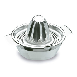 Exprimidor de cítricos de acero inoxidable con colador para uso en la cocina - Product Image 1