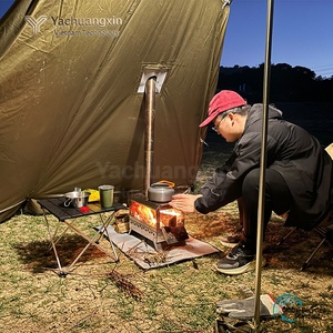 Carpa Trigone de Doble Capa Tipo V, Tela Oxford de Poliéster, Impermeable, Resistente al Viento, Transpirable, Ligera, para Tres Estaciones, para Exteriores - Product Image 6