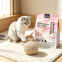 Litière pour chat à base de manioc végétal, écologique, agglomération rapide, faible poussière, contrôle puissant des odeurs, hautement absorbante, biodégradable, anti-odeurs supplémentaires