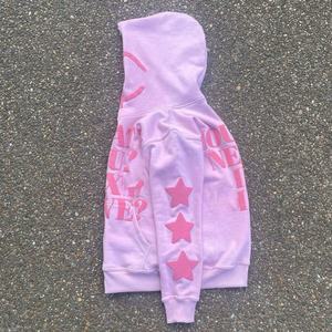 เสื้อฮู้ดซิปหน้าเต็มตัว พิมพ์ลายพัฟฟ์ ผ้าฝ้าย 360 420 GSM สำหรับผู้ชาย สไตล์สตรีทแวร์ ฤดูหนาว ผลิตโดย OEM - Product Image 1