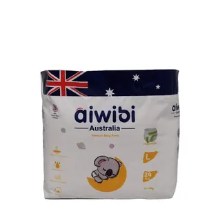 AIWIBI 호주 브랜드 기저귀 공급 대량 XXL 친수성 뜨거운 공기 슈퍼 부드러운 아기 기저귀 바지 AWB05