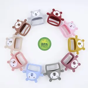 Neue Baby produkte Bären form Baby Picifier Beißring Saugen braucht Handschuhe Tiere Beißring Silikon Beiß spielzeug