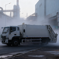 Camion compacteur à ordures Foton 4x2 12 m³ manuel diesel hydraulique Euro 6 à chargement arrière avec boîte de vitesses, pompe et moteur