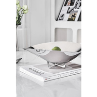 304 RVS Scandinavische Minimalistische Fruitplateau Collectie Grote Capaciteit Moderne Decoratieve Schalen Stijlvolle Woonkamer Opbergers