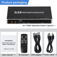 Salida 4 en 1 Uad crecreen cutting Hideideideideo ideapture ARD, 4 hanhannel han3.0 HMwitch Witch ame aputre ululti-hannel IVE treaming