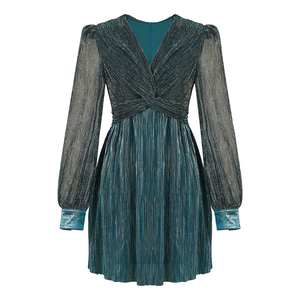 ZYHT 70250 Abiti da Festa Corti Economici all'Ingrosso, Stile A-Line Plissettato con <span class=keywords><strong>Glitter</strong></span>, Verde, per Compleanno Donna - Product Image 5