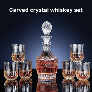 Juego de Decantador de <span class=keywords><strong>Whisky</strong></span> de Cristal Hxglass con Botella de Vidrio, Elegante Copa de Vino Tallada, Juego de <span class=keywords><strong>Whisky</strong></span> y Brandy - Product Image 3