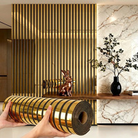 Stiker Dinding Dapur 3D Grid Metal Grille PVC Cermin Reflektif Wallpaper Vinyl Tekstur Latar Belakang Perekat Sendiri