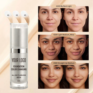 Fond de Teint Liquide Correcteur SPF30 Waterproof Longue Tenue 3 Couleurs Personnalisable Éclaircissant et Adaptatif pour Peaux Claires/Moyennes - Product Image 1