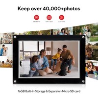 Cadre photo numérique 10,1 pouces avec écran tactile en acrylique, décoration d'intérieur, cadeau