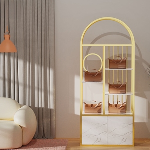 Tùy Chỉnh Ánh Sáng Sang Trọng Phụ Nữ Túi Boutique Hiển Thị Kệ Phụ Nữ Túi Xách Cửa Hàng Hiển Thị Đứng Giá - Product Image 2