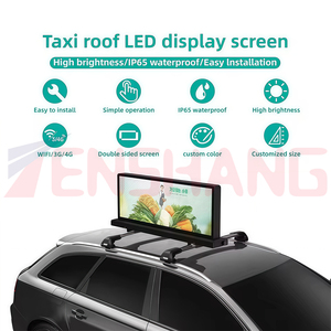 High-definition Daytime Visual Double-sided Electronic Led Display Car Roof Scrolling Advertising Display <strong>Taxi</strong> Top Screen Led - Product Image 4