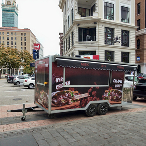 Nuevo Remolque Móvil de Comida Rápida, Cafetería Ambulante, Carrito de Hot Dogs Usado para Remolque de Frutas Frescas - Product Image 1