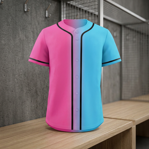 Camiseta de Béisbol KXK Blanca para Hombre, Talla Grande, Casual, con Botones, Manga Corta, 100% Poliéster, Uniforme Deportivo Activo, Secado Rápido - Product Image 3