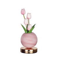 Lámpara Nocturna LED con Forma de Tulipán, Luz de Ambiente para Dormitorio, Simulación de Ramo de Flores, Adornos Decorativos