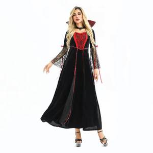 Disfraz de Bruja Gótica Oscura para Adultos de Halloween, Vestido Largo, Atuendo de Reina de Club Nocturno para Fiesta - Product Image 6