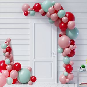 Hstyle Rouge Rose <span class=keywords><strong>Menthe</strong></span> Ballons Guirlande Kit 125 Pcs Rouge Foncé Rose Clair <span class=keywords><strong>Menthe</strong></span> <span class=keywords><strong>Vert</strong></span> Latex Métallique <span class=keywords><strong>Ballon</strong></span> Arc pour Anniversaire E3077 - Product Image 5