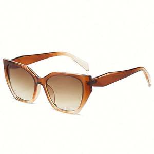 Gafas de Sol Retro 2022 con Lentes Transparentes Estilo Ojo de Gato, Poligonales, de Doble Color para Mujer - Product Image 6