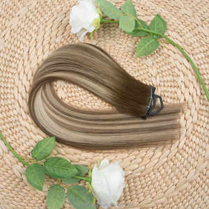 Double Drawn Raw <b>Russian</b> Human Hair Butterfly Genius Weft with Hole in <b>the</b> Middle Invisible XO Hole Weft Hair Extensions - Product Image 4