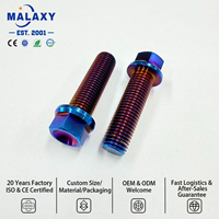 Malaxy Grade 5 Titanium Hex Bolts High Tensile Lightweight Marine Grade Fastener Titanium Bolts