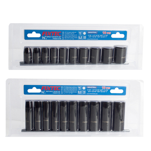 Jeu de douilles à chocs profondes métriques FIXTEC, 10 pièces, 1/2 pouce, prix usine, FHS031310M/FHS031310S, FHS031310 - Product Image 1