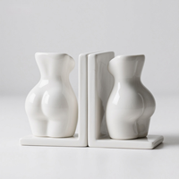 Tasse à café en céramique amusante de 8 oz en forme de fesses avec soucoupe, tasse à thé fantaisie en forme de corps, cadeau piqueur pour le bureau des femmes