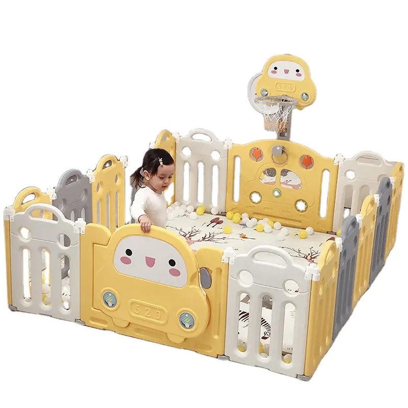 Pliable Portable Toddler Intérieur Pliant En Plastique Carré Jouer Cour Fermement Sécurité Clôture Grand Bébé Enfants Parcs pour Enfants pour Enfants