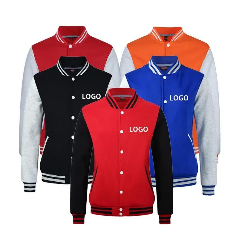 Heavy Weight custom cool style fleece winter baseball bomber leather varsity jackets for men