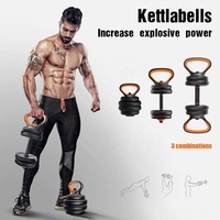 Ensemble d'haltères réglables 6 en 1 44LB/66LB/88LB ensemble d'haltères de poids libres avec tige de connexion pour Kettlebells Push up Fitness
