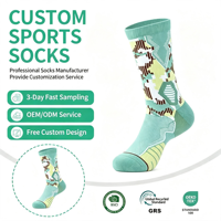 Chaussettes de sport | Chaussettes d'été absorbantes personnalisées à imprimé numérique 3D à pois, chaussettes antidérapantes pour le basketball et le ski