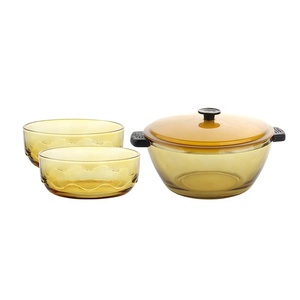 Ensemble de 1 <span class=keywords><strong>plat</strong></span> à gratin en verre ambré avec <span class=keywords><strong>couvercle</strong></span> en verre, <span class=keywords><strong>plat</strong></span> à four écologique, résistant au four et au lave-vaisselle <span class=keywords><strong>pour</strong></span> la cuisine - Product Image 2