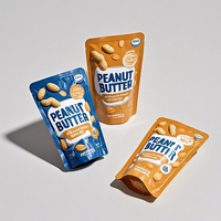 Sachets de beurre d'arachide personnalisés purée de fruits confiture sac à presser sauce soja chili pâte de tomate recharge bec verseur sac de beurre d'arachide
