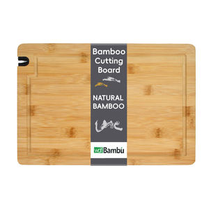 Tablas de Cortar de Bambú Natural WDF al por Mayor, Tablas de Picar con Afilador de Cuchillos y Ranura para Jugos - Product Image 1