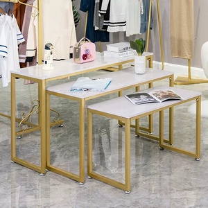 Mesa de anidación para <span class=keywords><strong>tienda</strong></span> de ropa, mesa de exhibición de zapatos a la moda, estante de almacenamiento de bolso, escaparate de bolsa de <span class=keywords><strong>tienda</strong></span> de ropa - Product Image 2