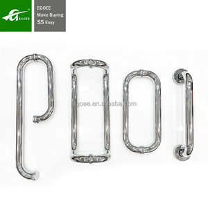 Manija de Puerta Corredera de Ducha de Acero Inoxidable con Acabado Cromado, <span class=keywords><strong>Antideslizante</strong></span>, Ecológica, Moderna, de Una o Dos Caras, <span class=keywords><strong>para</strong></span> Barras de Apoyo de Hotel - Product Image 3
