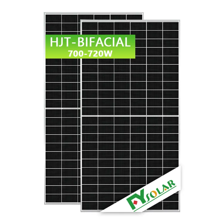 FY Panneaux solaires mono photovoltaïques bifaciaux 400W 500W 600W 700W Module PV monocristallin Hjt Solares Costos