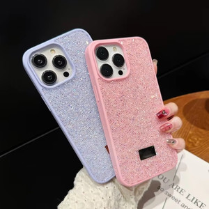 Custodia per telefono di lusso alla moda con cristalli colorati e diamanti per <span class=keywords><strong>iPhone</strong></span> 17 16 15 14 13 12 Pro Max, cover posteriore in TPU PC per Samsung Galaxy S25 - Product Image 2