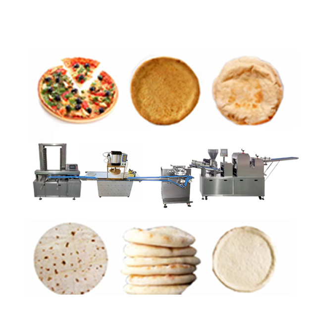 Pizza Production Line Pizza Roller Machine Dough Press Pizza Dough Sheeter Machine Automatic Pita Bread Maker Saj Bread Maker