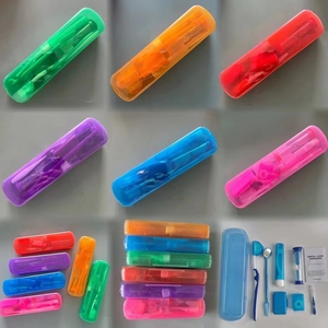 8 قطع من منتجات العناية بالفم متعددة الأغراض، طقم العناية بتقويم الأسنان والشمع للسفر - Product Image 1