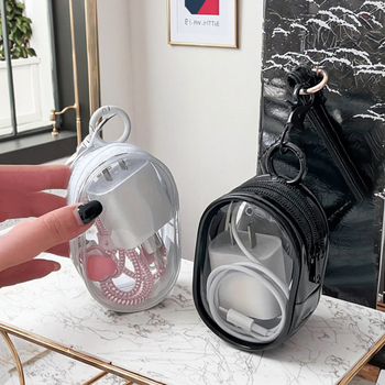 Retro Genuine Leather Earphone Case Portable