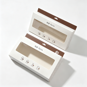 Small Batch Custom Logo Lingerie Packaging Boxes, Windowed White Cardboard Folding <b>Display</b> Boxes for Underwear and Bras - Product Image 5
