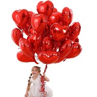LOVE Valentine's Day 18 Inch Heart Pink Red Foil Balloon Birthday Helium Balloons Girl Wedding Party Decorations Balloon Toys