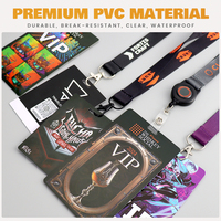 Badges événementiels RFID intelligents couleur pleine, avec trou, pour cartes d'identité VIP, avec cordon, taille personnalisée, vente en gros