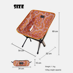 2024 Hoge Kwaliteit Oem Custom Print Luxe Outdoor Opvouwbare Stoel Roze Draagbare Opvouwbare Oxford Maan Camping Stoelen Met Logo - Product Image 3